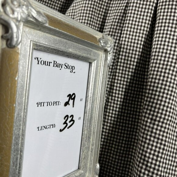 Ralph Lauren Mens Shirt 1XB Big Brown White Micro Check Blue Pony Long Sleeves - Picture 8 of 8